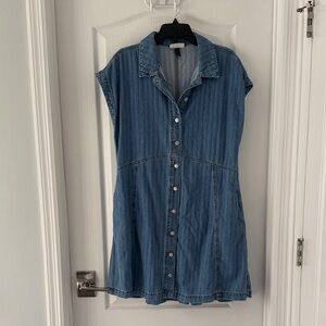 Denim Button-Up Dress